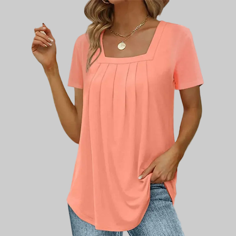 BLUSA ELEGANTE CON ESCOTE CUADRADO
