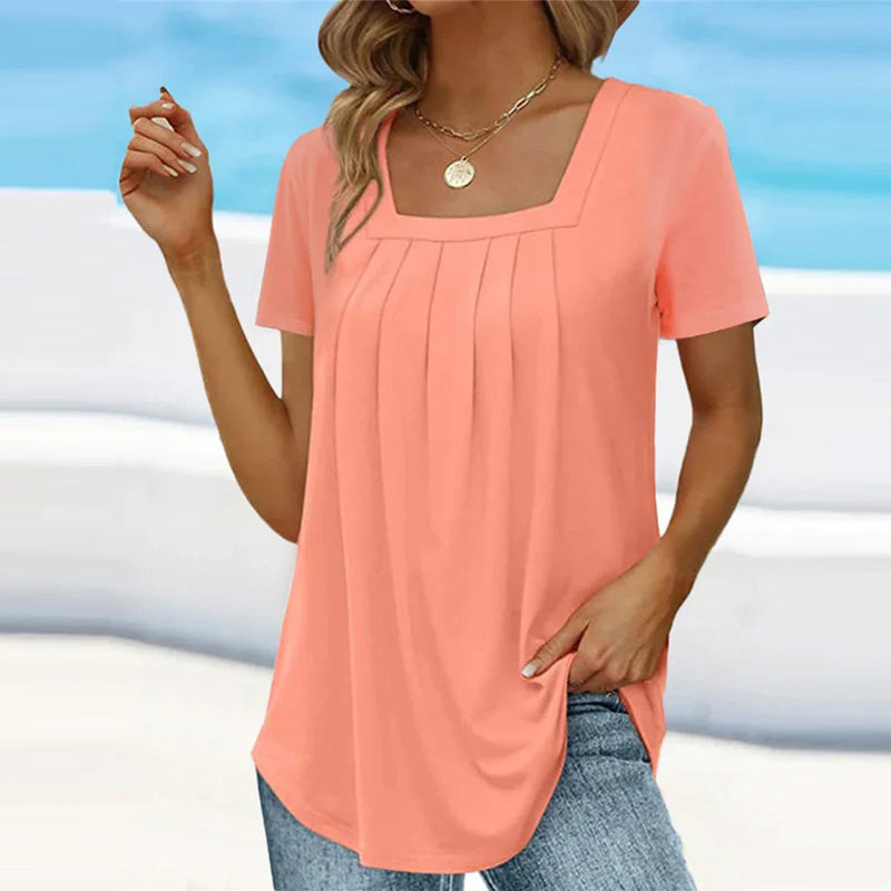BLUSA ELEGANTE CON ESCOTE CUADRADO
