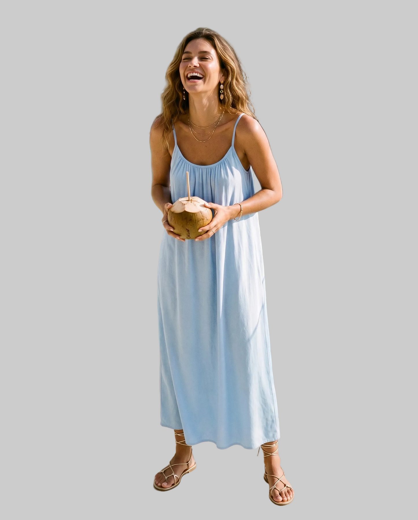 VESTIDO LARGO SIN ESPALDA