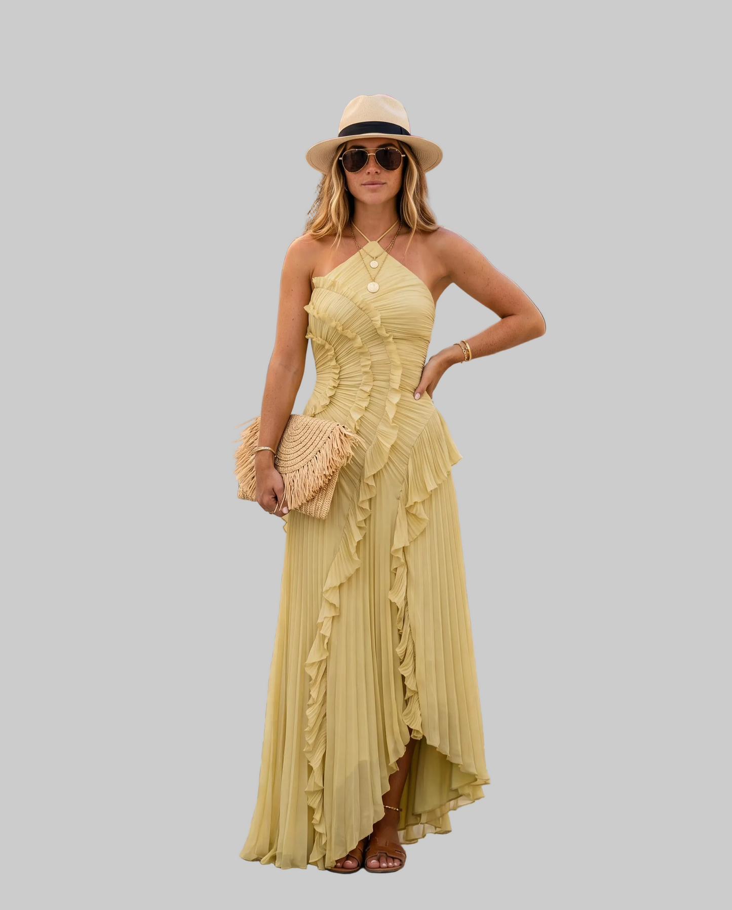 VESTIDO DE PLIEGUES