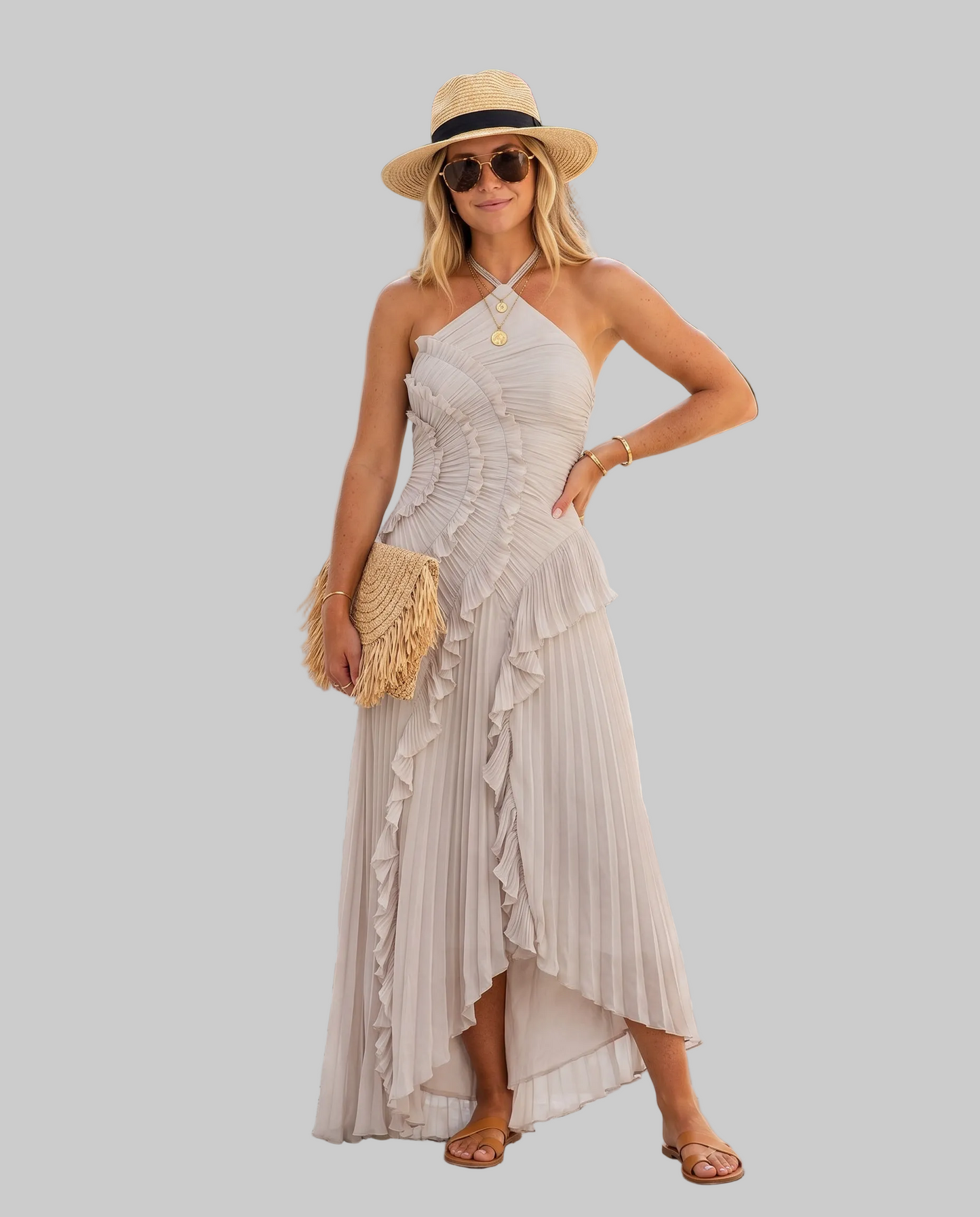 VESTIDO DE PLIEGUES