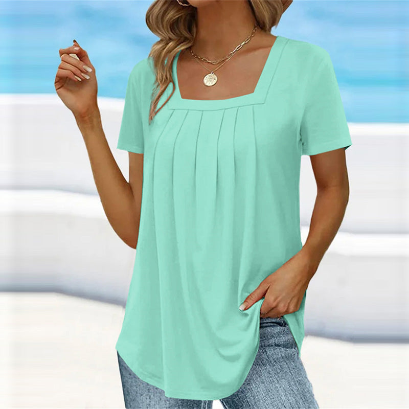 BLUSA ELEGANTE CON ESCOTE CUADRADO