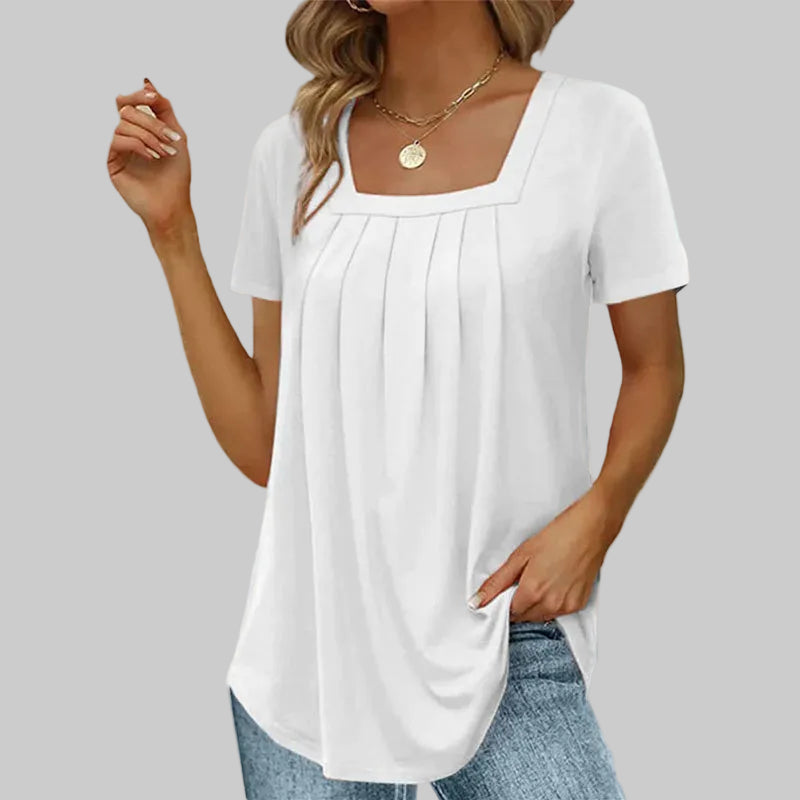 BLUSA ELEGANTE CON ESCOTE CUADRADO