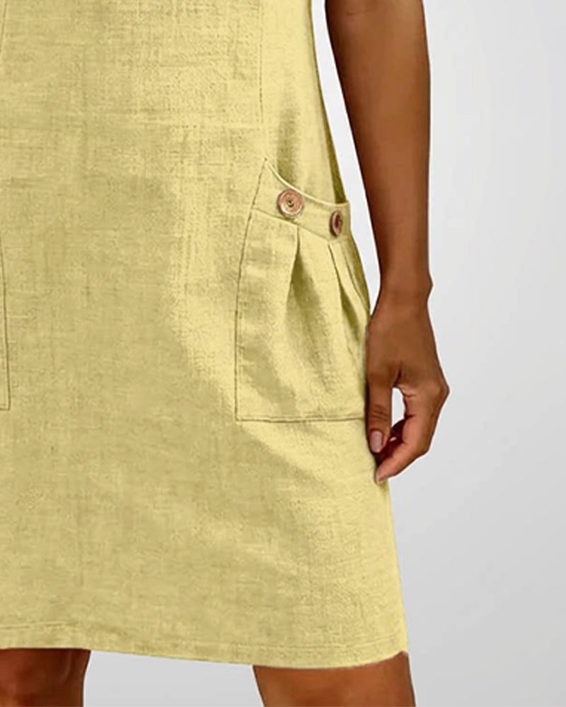 VESTIDO DE ALGODÓN CON CREMALLERA
