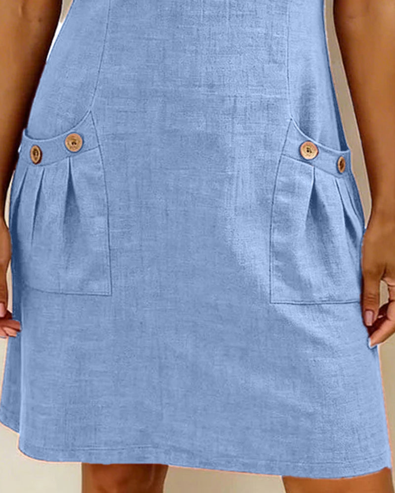 VESTIDO DE ALGODÓN CON CREMALLERA