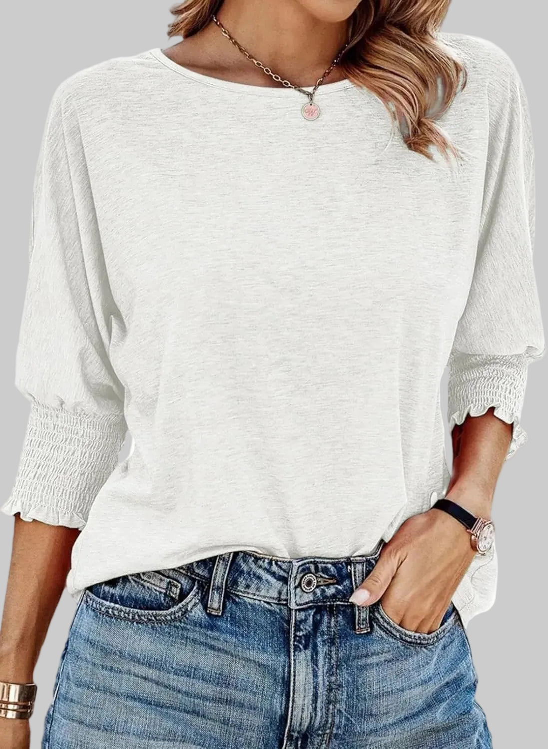 BLUSA SENCILLA CON ESCOTE REDONDO