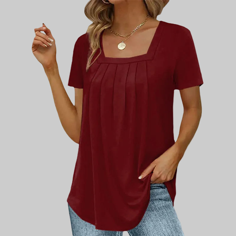 BLUSA ELEGANTE CON ESCOTE CUADRADO