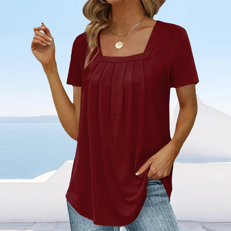 BLUSA ELEGANTE CON ESCOTE CUADRADO