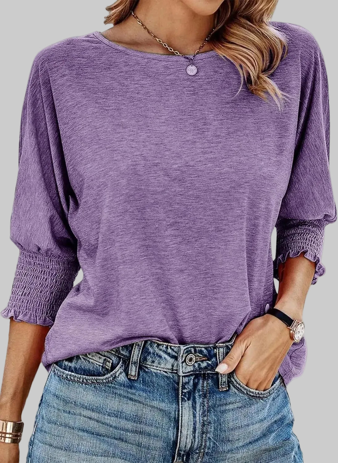 BLUSA SENCILLA CON ESCOTE REDONDO