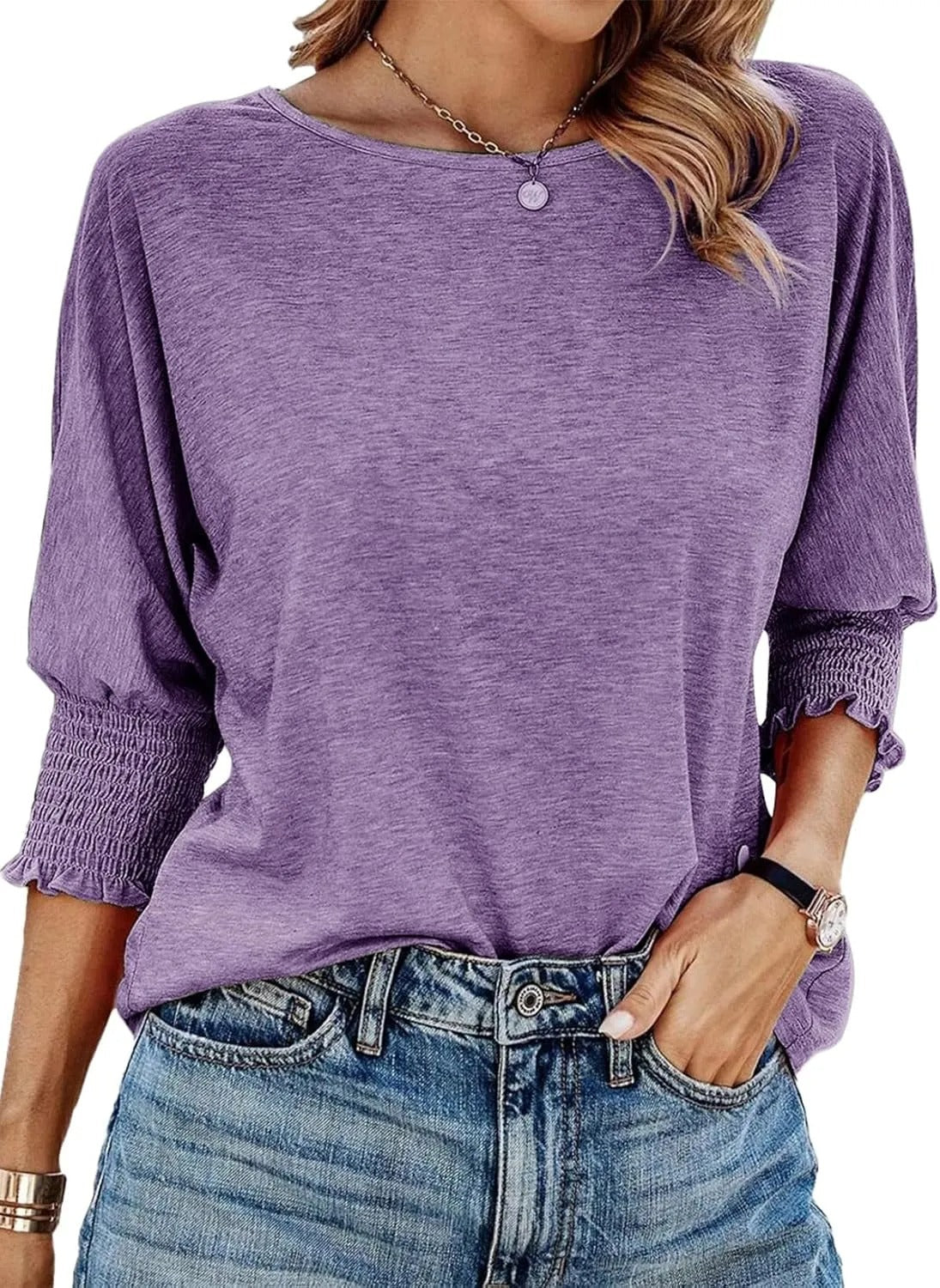 BLUSA SENCILLA CON ESCOTE REDONDO