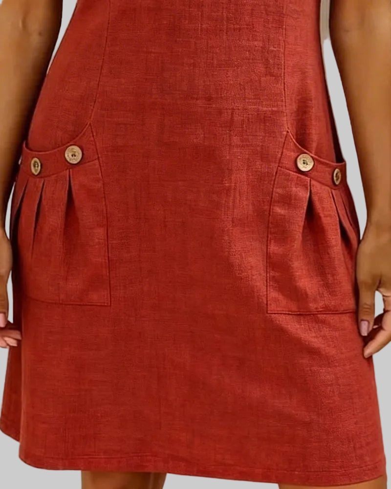 VESTIDO DE ALGODÓN CON CREMALLERA