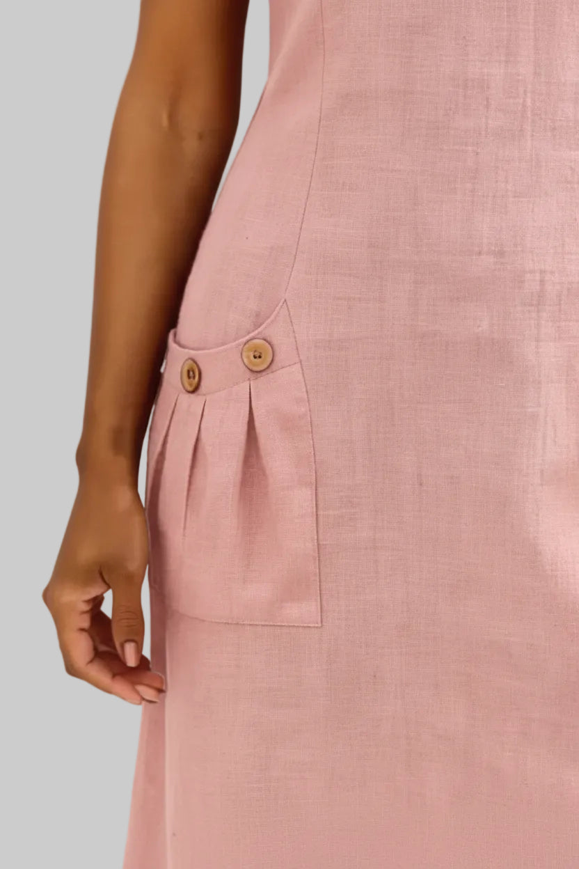 VESTIDO DE ALGODÓN CON CREMALLERA