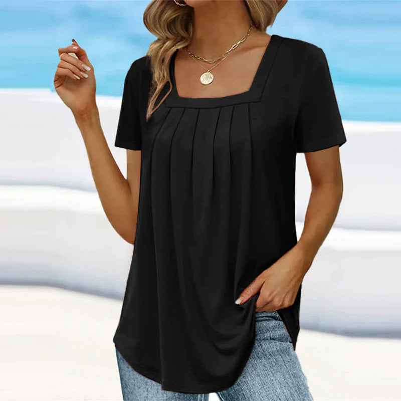 BLUSA ELEGANTE CON ESCOTE CUADRADO