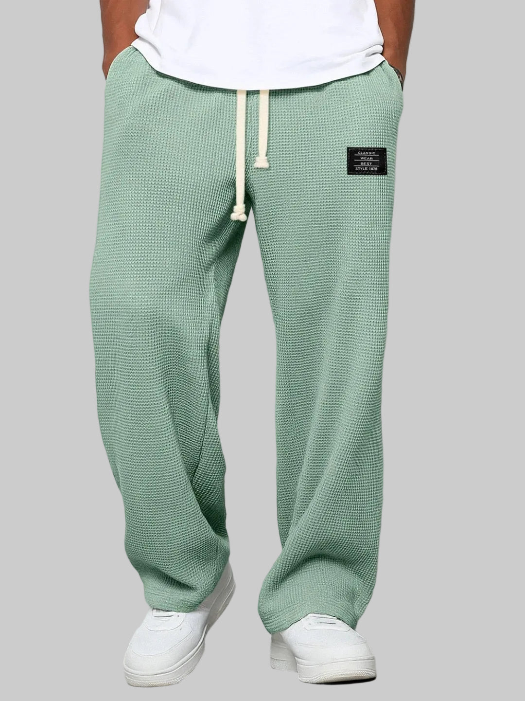 PANTALONES ANCHOS CON CINTURA AJUSTABLE