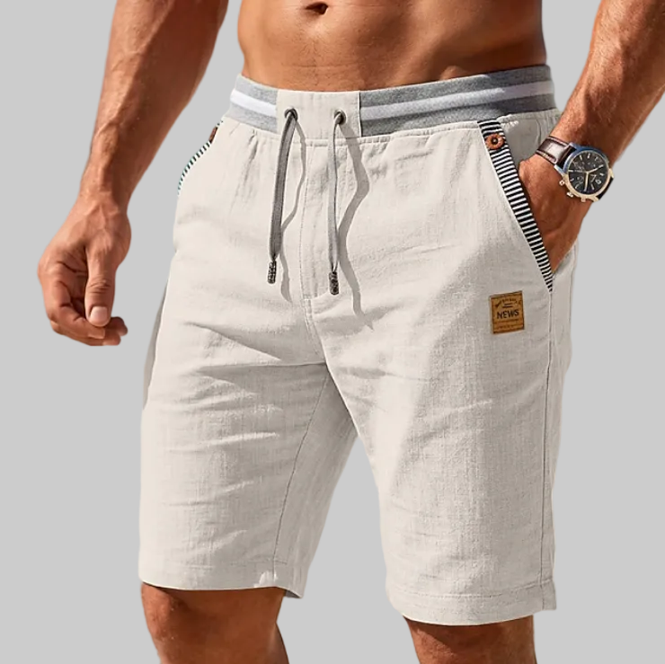 PANTALONES CORTOS DE VERANO DE LINO LIGEROS PARA HOMBRE