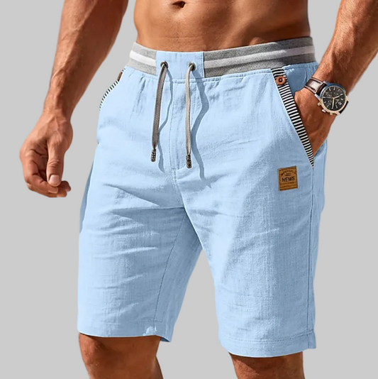 PANTALONES CORTOS DE VERANO DE LINO LIGEROS PARA HOMBRE