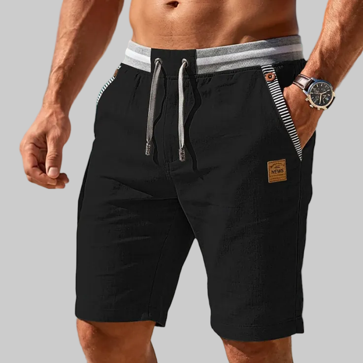 PANTALONES CORTOS DE VERANO DE LINO LIGEROS PARA HOMBRE