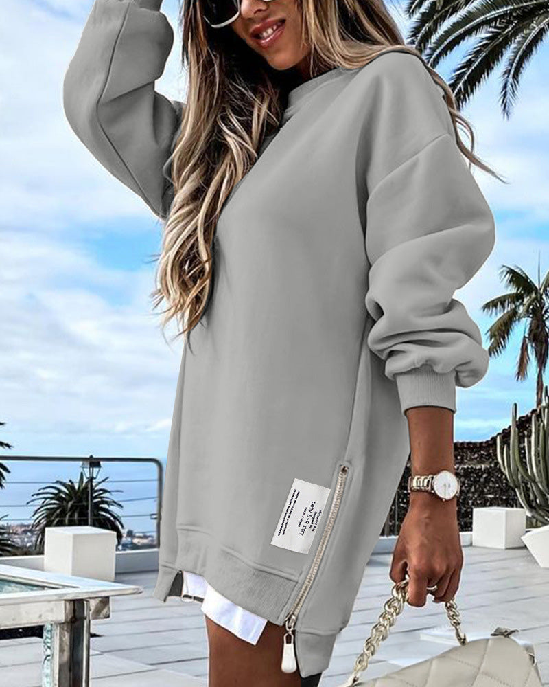 SUDADERA OVERSIZE DE MANGA LARGA