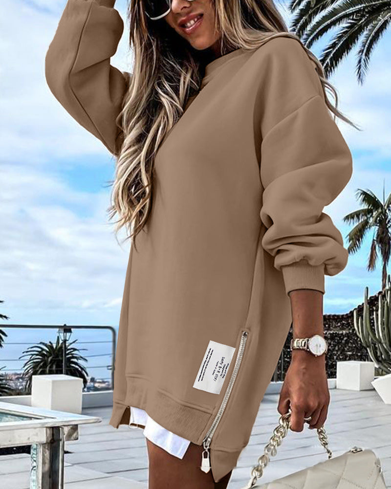 SUDADERA OVERSIZE DE MANGA LARGA