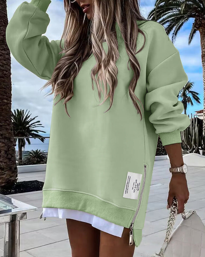 SUDADERA OVERSIZE DE MANGA LARGA