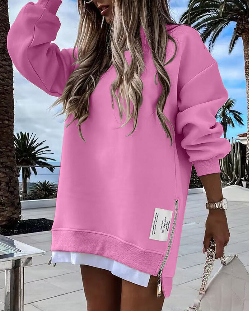 SUDADERA OVERSIZE DE MANGA LARGA