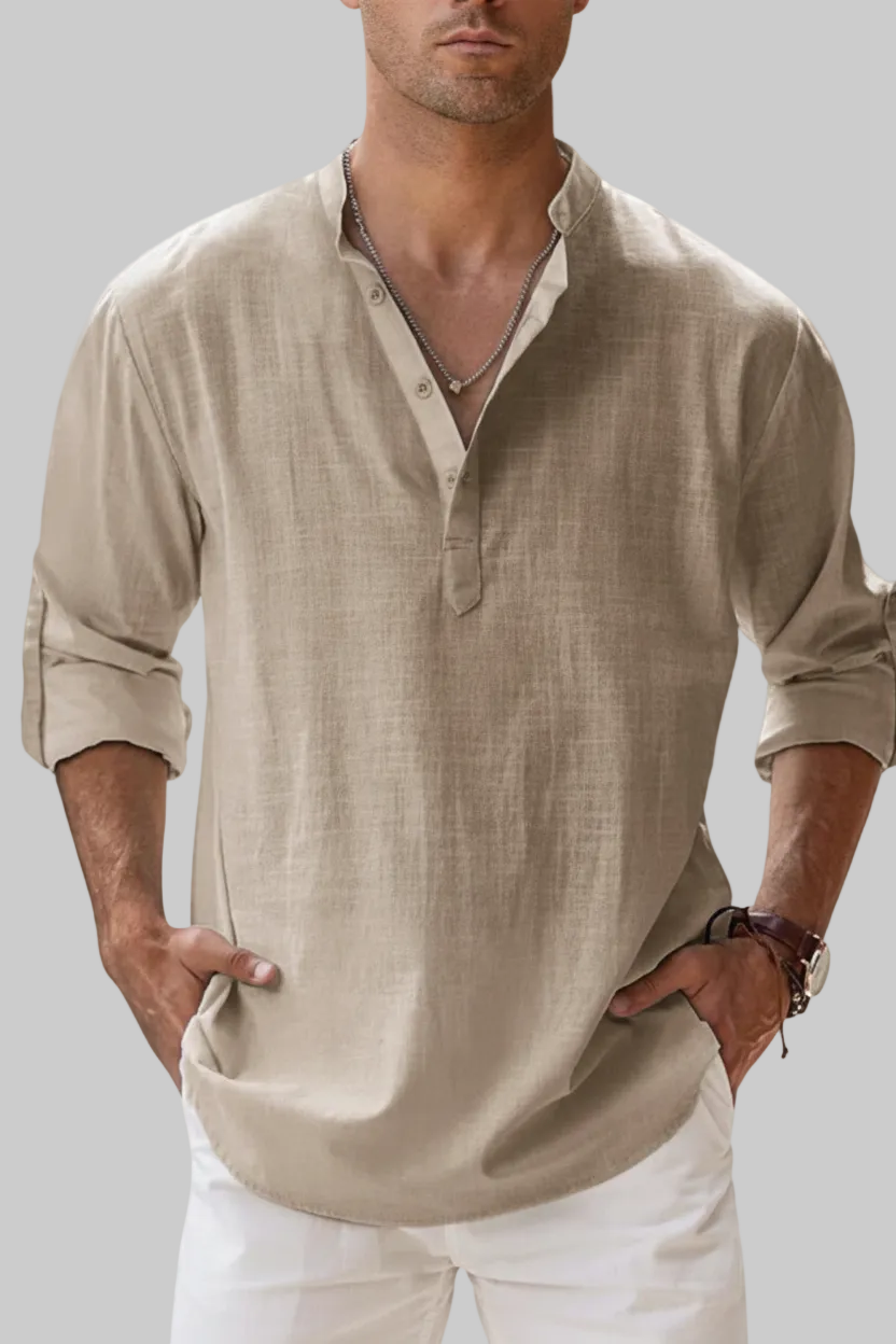 CAMISA DE LINO TRANSPIRABLE