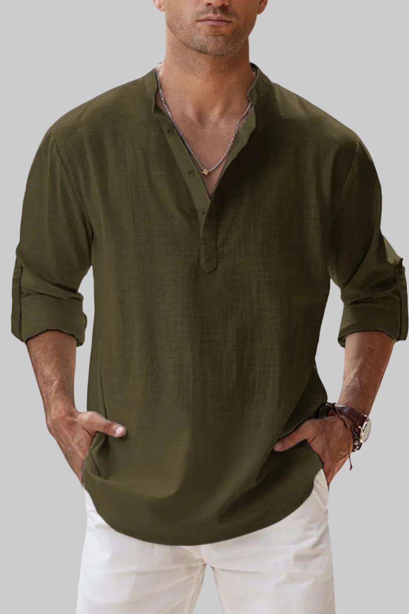 CAMISA DE LINO TRANSPIRABLE
