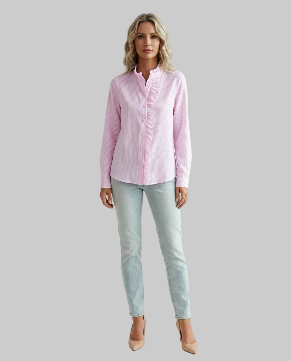 BLUSA ELEGANTE CON VOLANTES