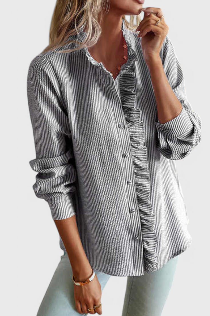 BLUSA ELEGANTE CON VOLANTES