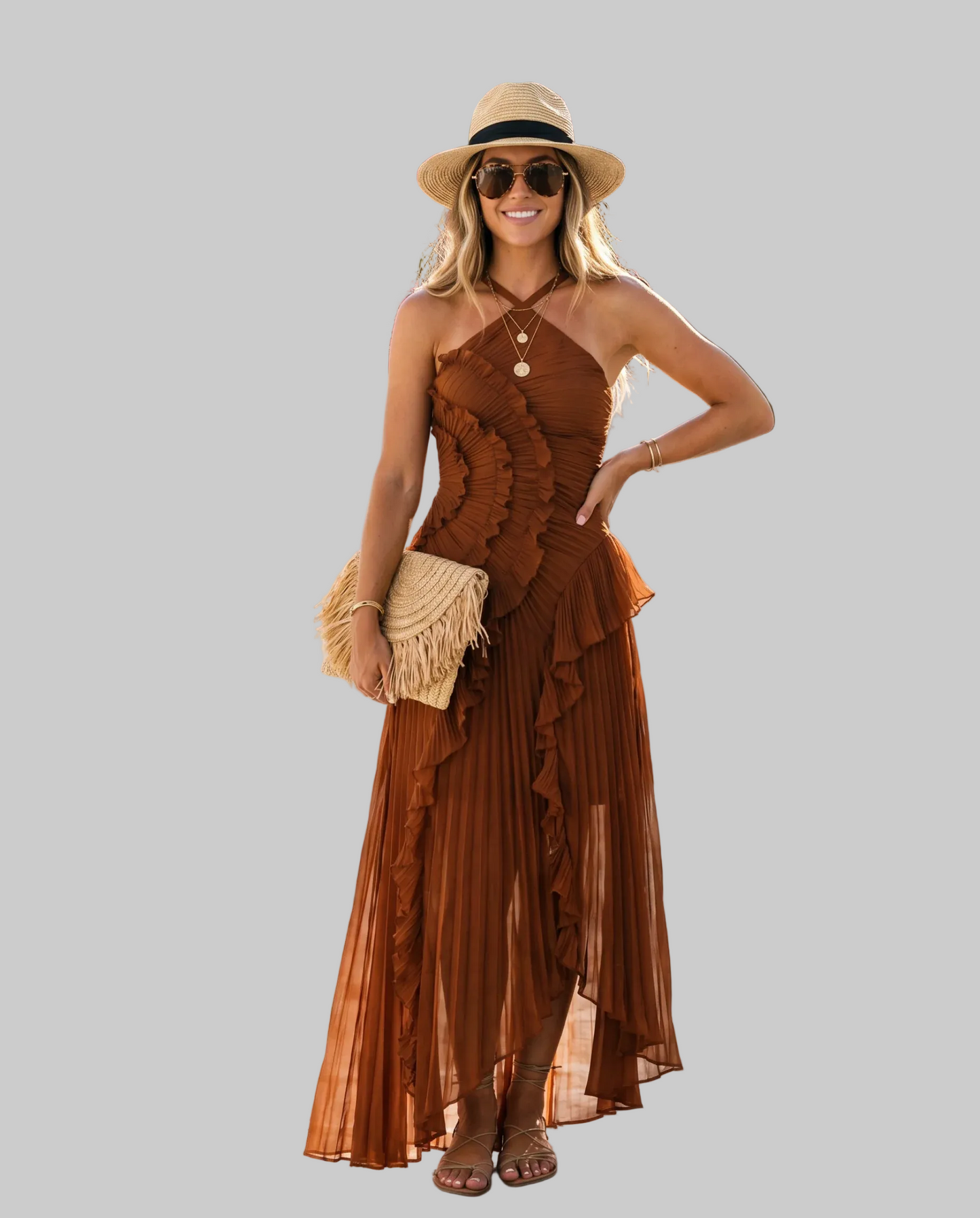 VESTIDO DE PLIEGUES