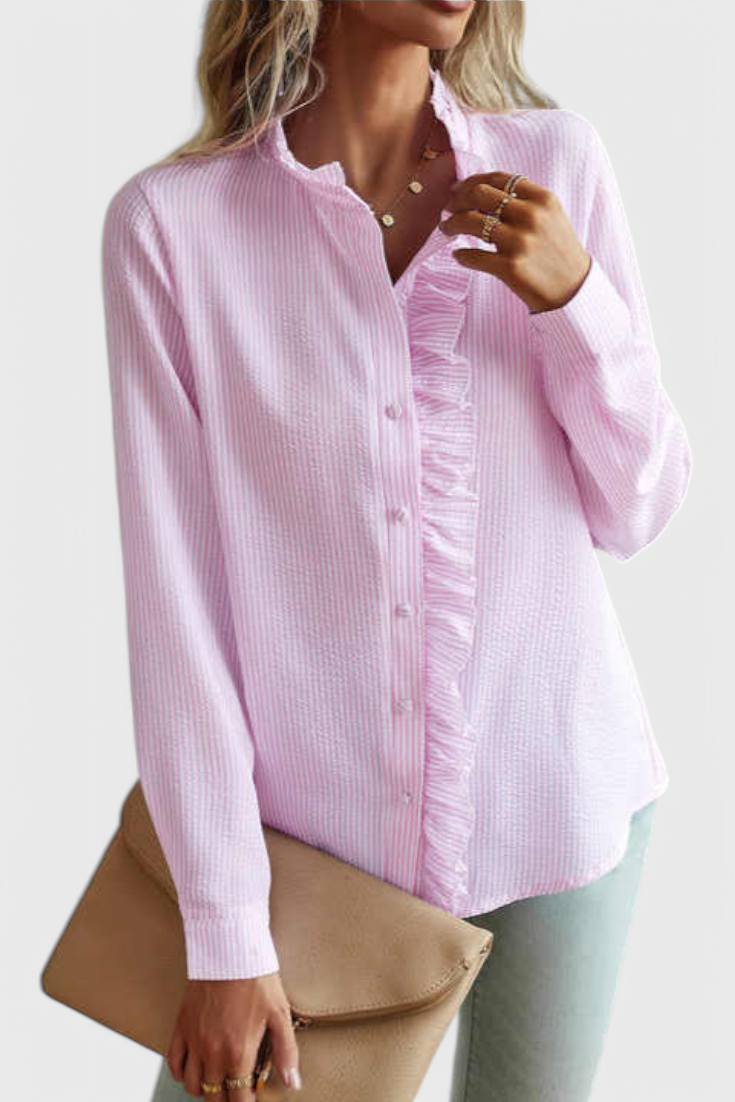 BLUSA ELEGANTE CON VOLANTES