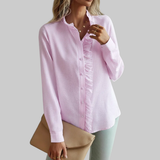 BLUSA ELEGANTE CON VOLANTES