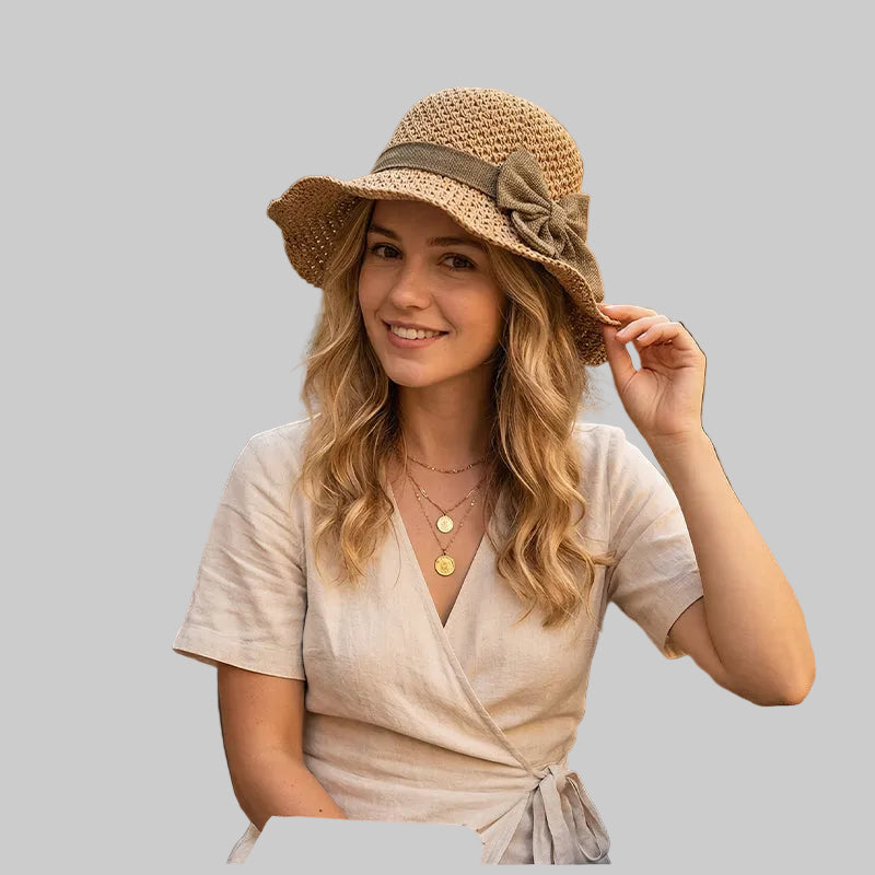 ELEGANTE SOMBRERO CON LAZO